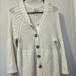 croft & barrow Cream Cardigan Sweater